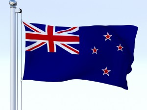 animated new zealand flag 3D मॉडल