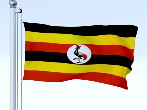 animated uganda flag Modelo 3D