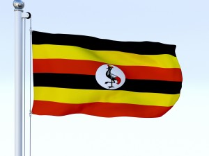 animated uganda flag Modelo 3D