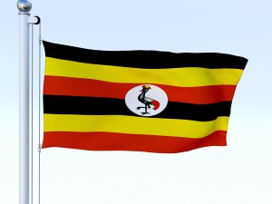 animated uganda flag Modelo 3D