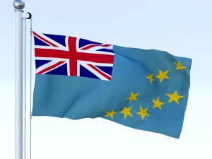 bandeira animada de tuvalu Modelo 3D