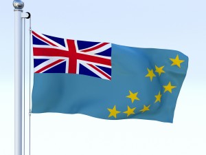 animated tuvalu flag 3D 모델