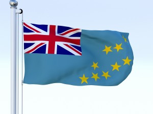 animated tuvalu flag 3D 모델