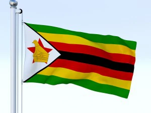 анимированный флаг Зимбабве 3D Модель