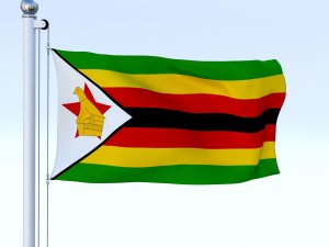 animated zimbabwe flag 3D 模型