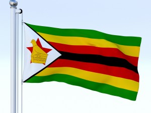 animated zimbabwe flag 3D 模型