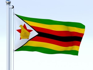animated zimbabwe flag 3D 模型