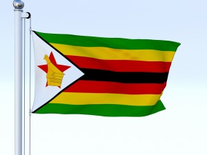 animated zimbabwe flag 3D 模型