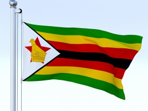 animated zimbabwe flag 3D 模型