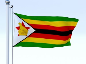 animated zimbabwe flag 3D 模型