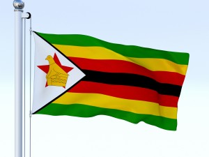 animated zimbabwe flag 3D 模型