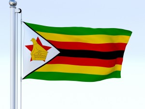 animated zimbabwe flag 3D 模型