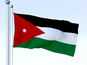 animated jordan flag 3Dモデル