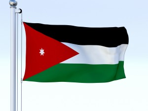 animated jordan flag Modèle 3D