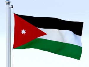 animated jordan flag Modèle 3D
