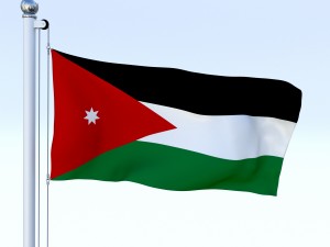 animated jordan flag Modèle 3D