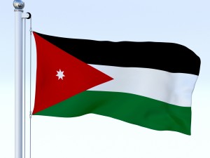 animated jordan flag Modèle 3D
