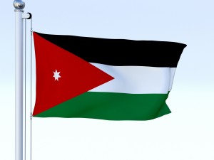animated jordan flag Modèle 3D