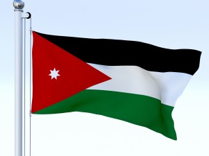 animated jordan flag Modèle 3D