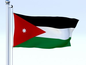 animated jordan flag Modèle 3D