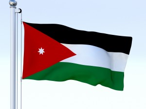animated jordan flag Modèle 3D