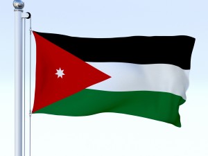 animated jordan flag Modèle 3D