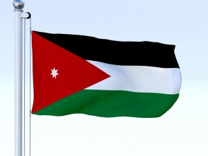 animated jordan flag Modèle 3D