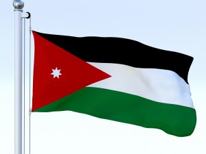 animated jordan flag Modèle 3D