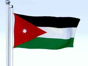 animated jordan flag Modèle 3D