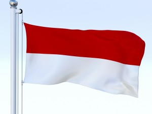 animated indonesia flag Model 3D