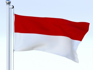 animated indonesia flag Model 3D