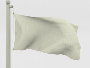 animated indonesia flag 3D Model