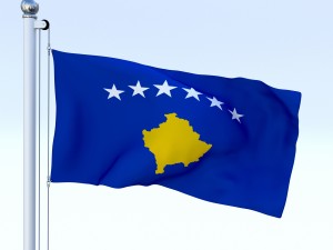 animated kosovo flag 3D Model