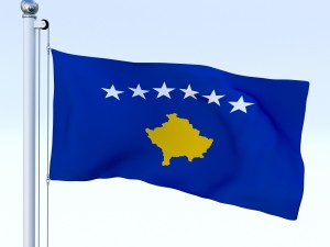 animated kosovo flag 3D Modell