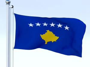 animated kosovo flag 3D Model