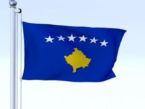 animated kosovo flag 3D Modell
