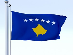 animated kosovo flag 3D Modell