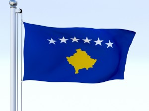 animated kosovo flag 3D Modell