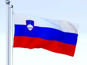 bandiera animata della slovenia Modello 3D