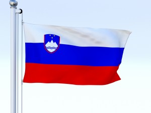 animated slovenia flag 3D Model