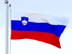 animated slovenia flag 3D Model