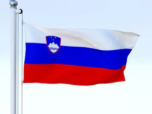 animated slovenia flag 3D Model