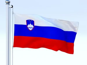 animated slovenia flag 3D Model