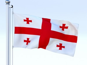 animated georgia flag 3Dモデル