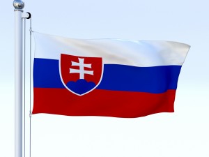 animated slovakia flag 3Dモデル