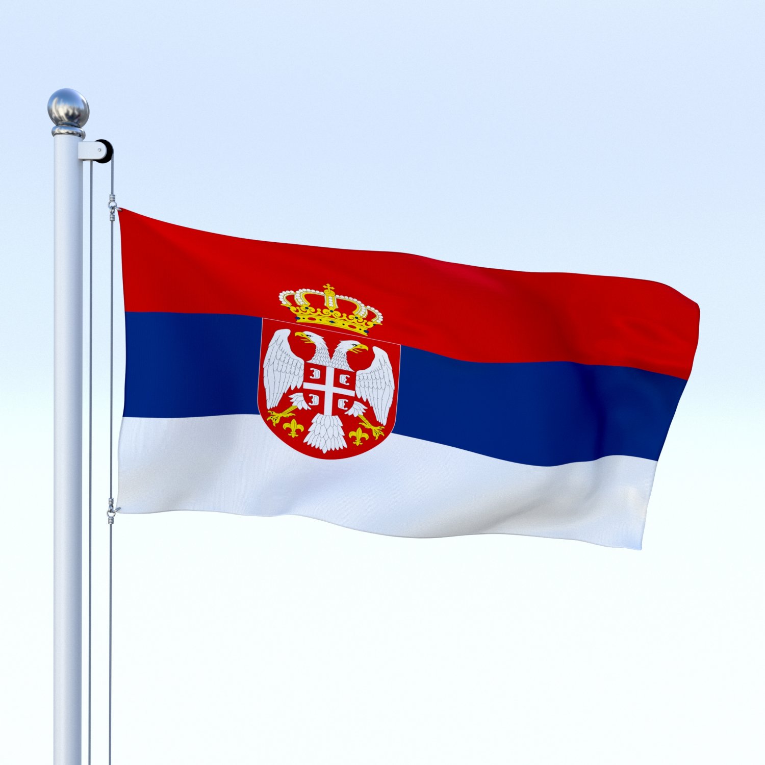 Флаг Сербии Раскраски