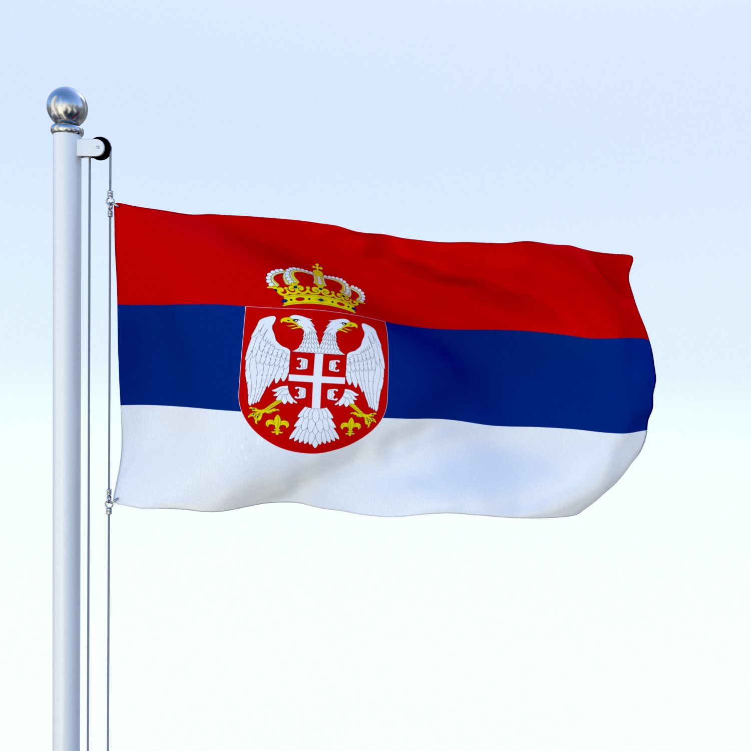 Флаг Сербии Раскраски