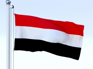 animated yemen flag Model 3D