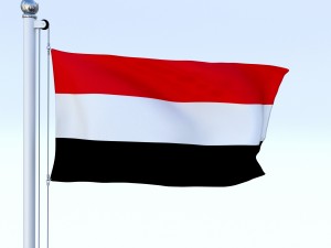 animated yemen flag 3D 模型