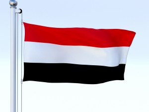 animated yemen flag 3D 模型